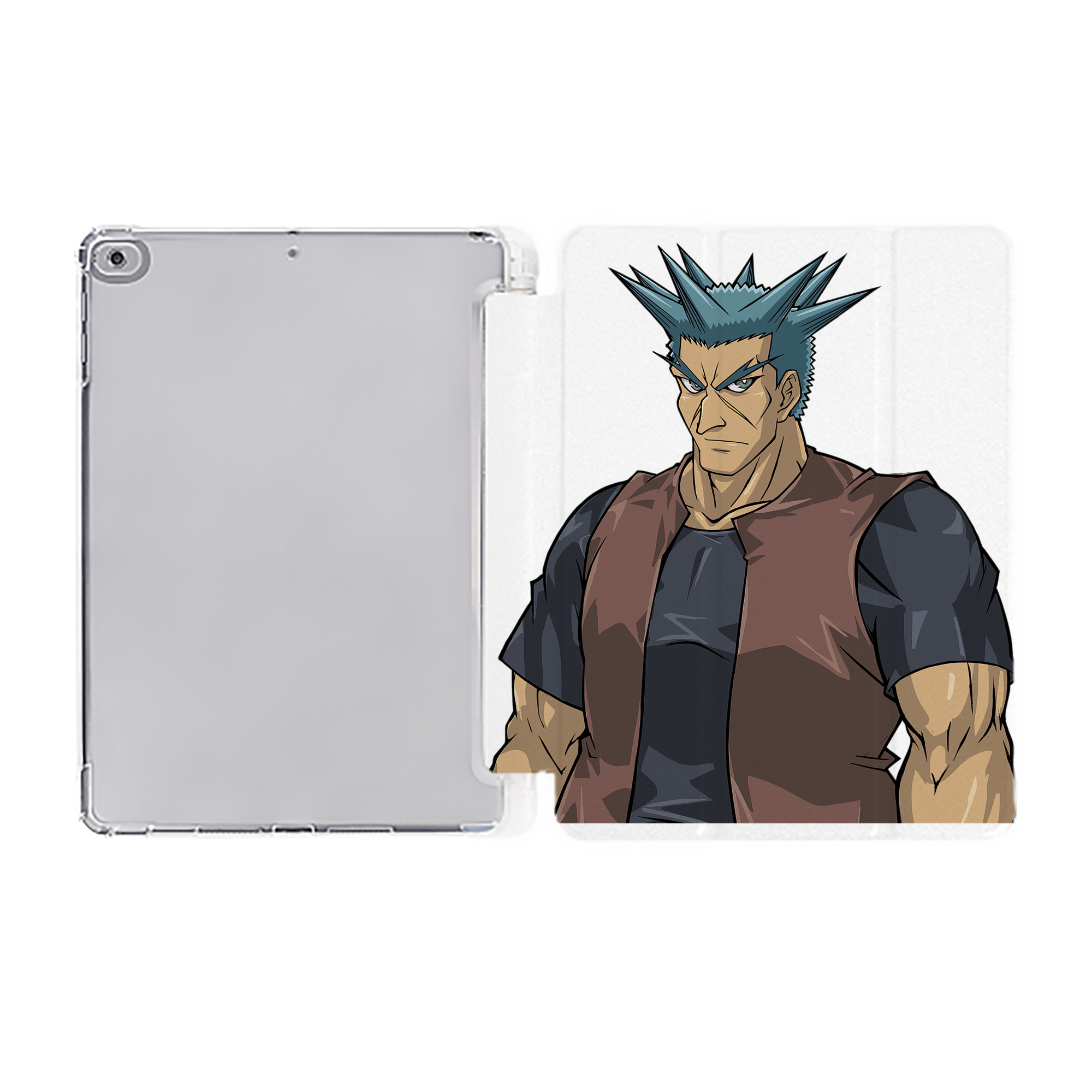 （画像用） 遊☆戯☆王 Yu-Gi-Oh! IPad ケース ペン収納付き 三つ折りスタンド PUレザー×シリコン 対応機種9.5/10.5/10.9インチ
